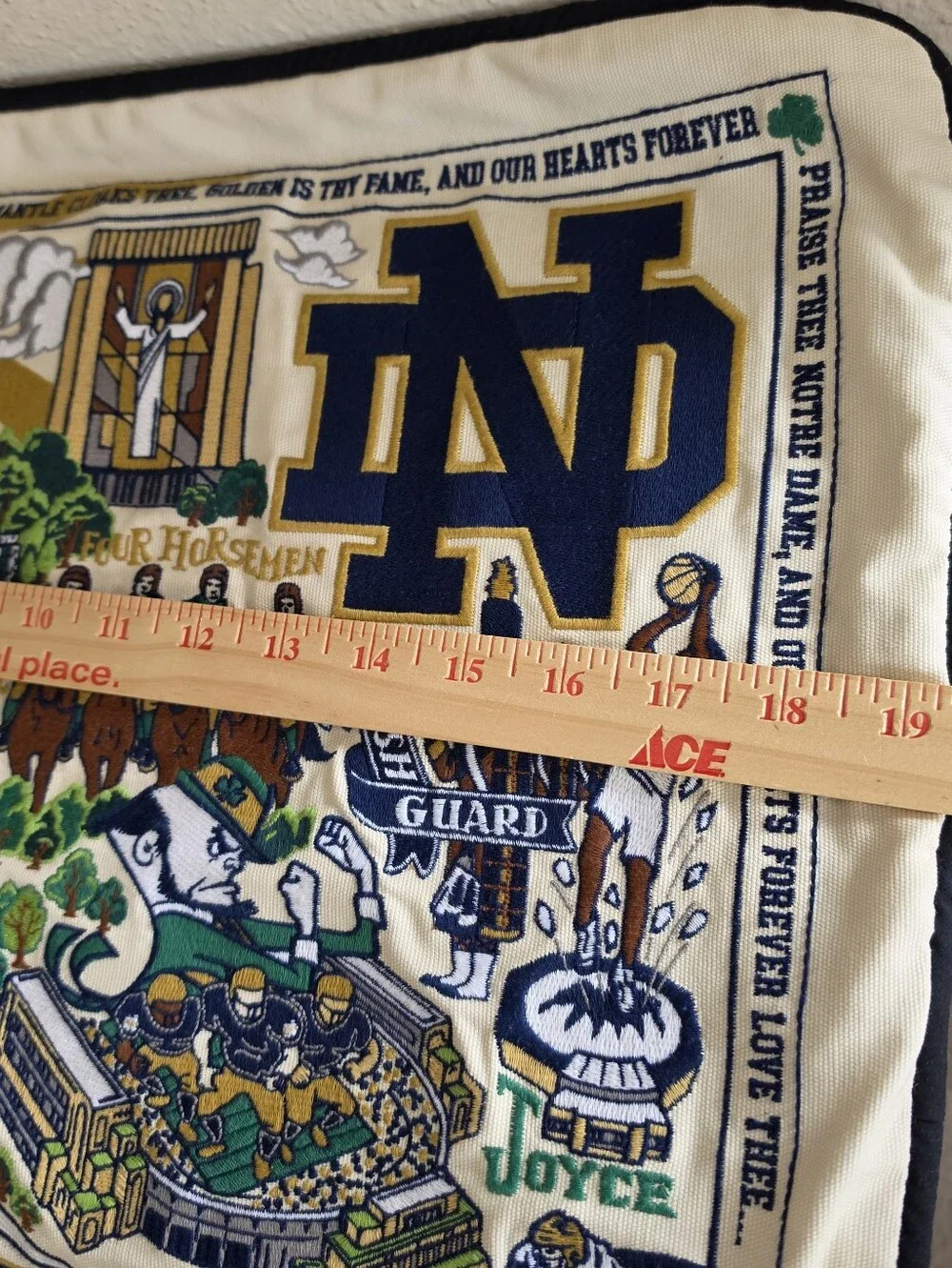 Catstudio NOTRE DAME embroidered Cotton Pillow Cover 16X19.5